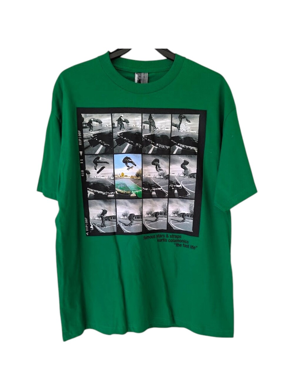 Vintage Y2K Famous Stars & Straps Tee XL Green Kurtis Colamonico NWT Streetwear